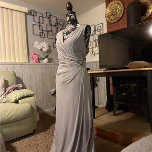 Calvin Klein One Shoulder Gray Dress